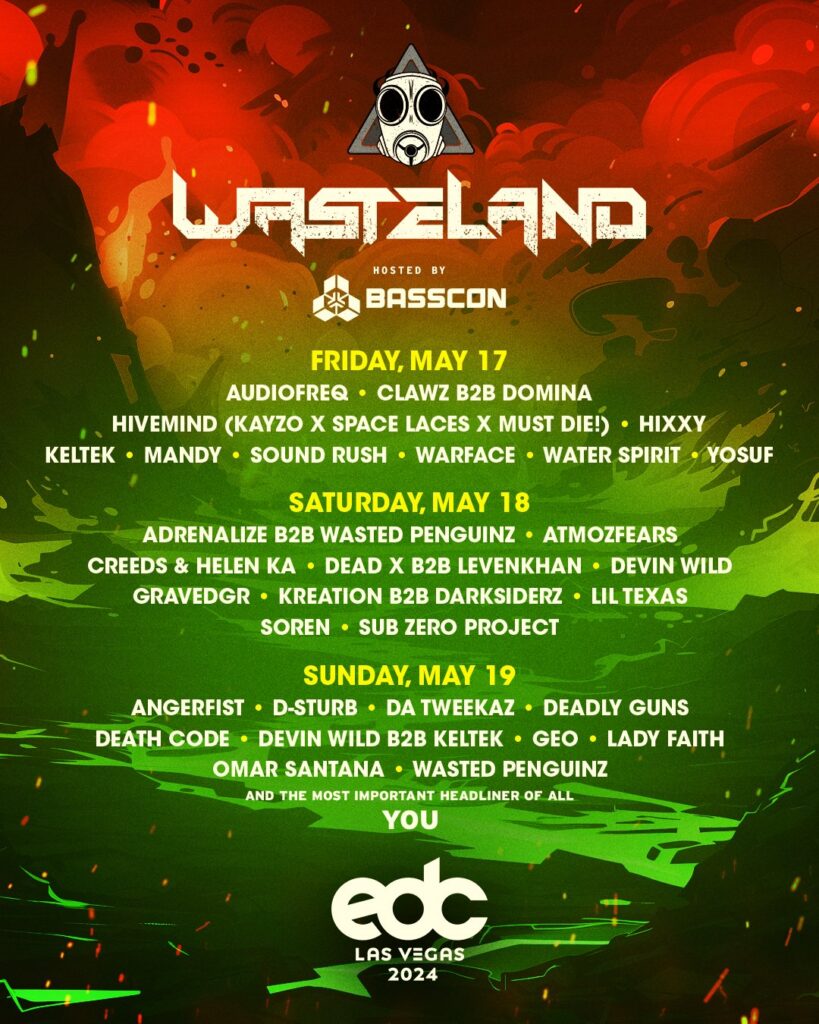edc las vegas wasteland stage lineup 2024