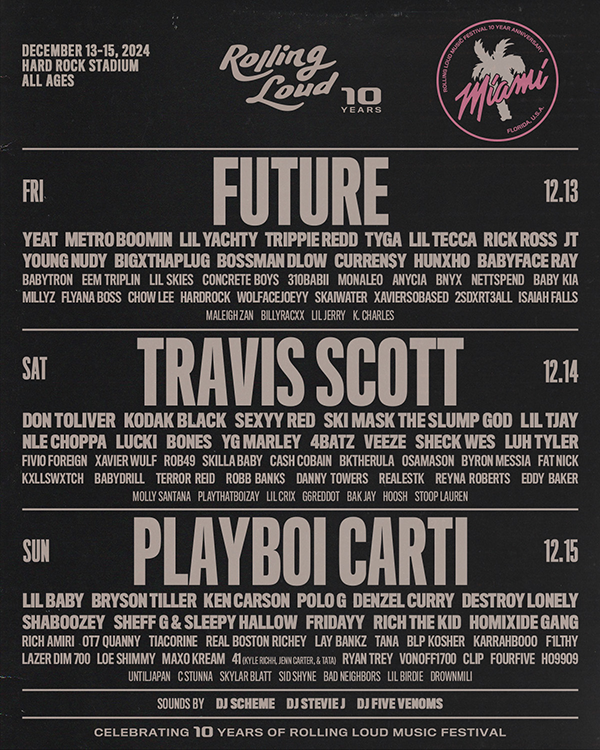 rolling loud miami lineup 2025
