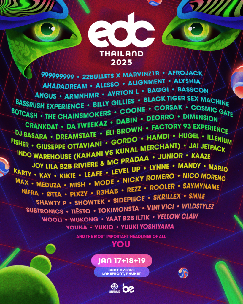 edc thailand lineup 2025