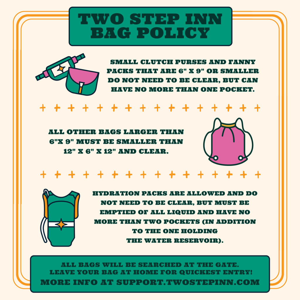 two step inn bag policy