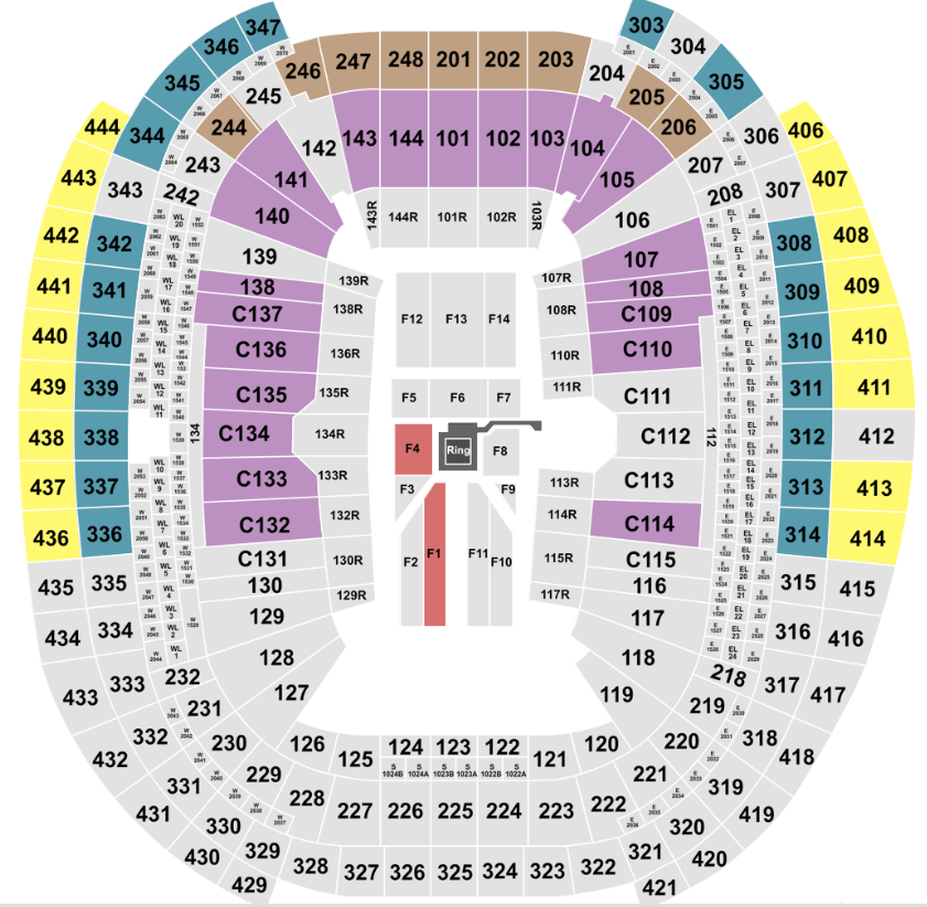 wrestlemania seating chart