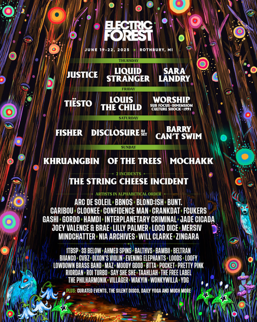 electric forest 2025 lineup