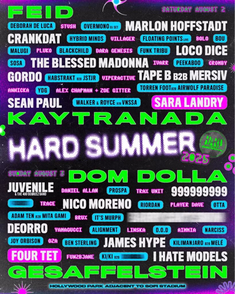 hard summer lineup