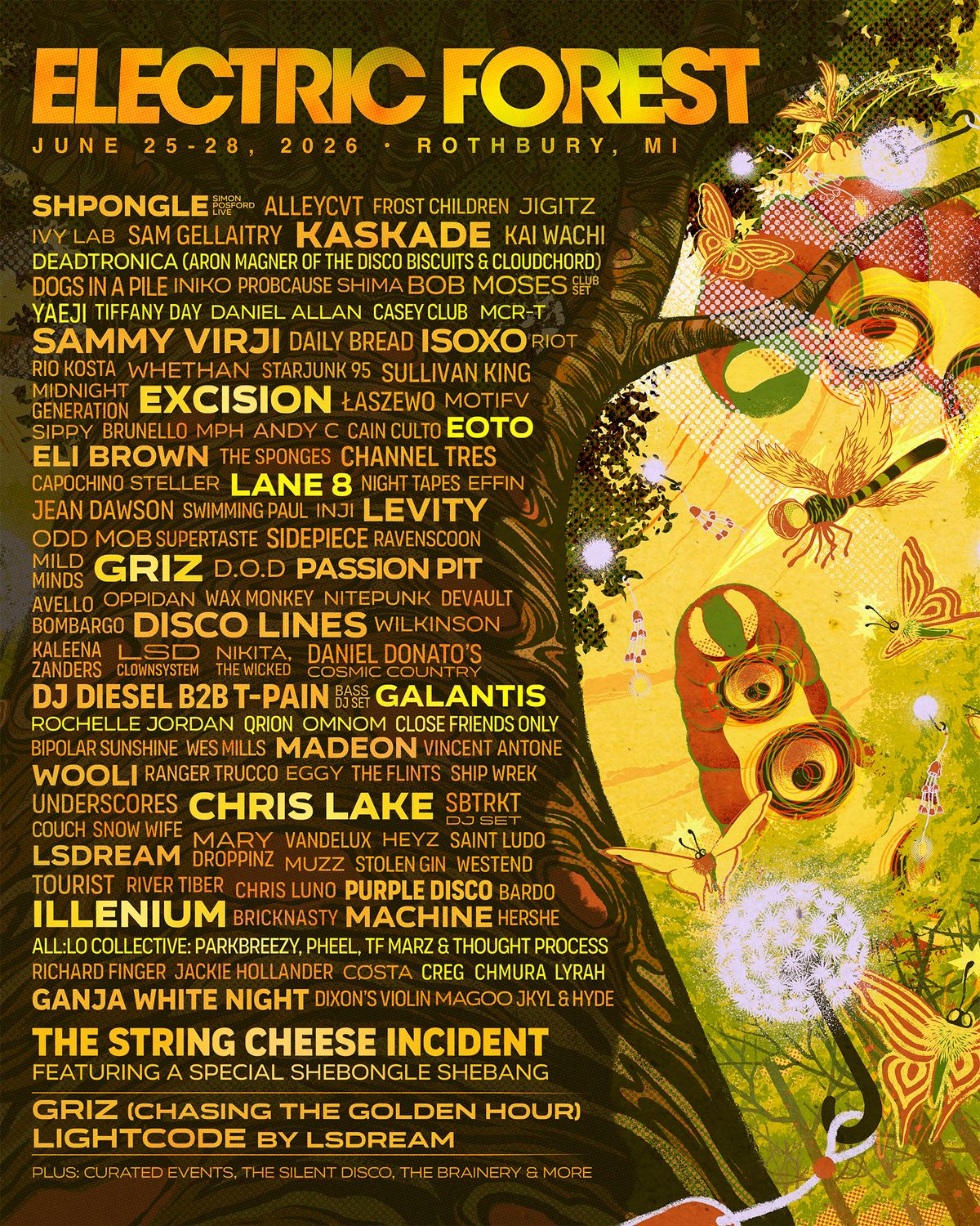 electric forest lineup 2026